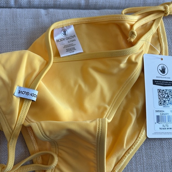 Body Glove Women's Standard Smoothies Tie Side Bikini Bottom Swimsuit, Canary XL - Picture 9 of 10